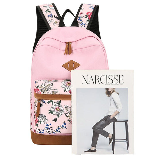 Casual Backpack Three-piece Large Capacity Student Schoolbag Japanese Style $40.50 Dana Fashion Color: All Black Color Women's Bags Product information: Lining texture: Polyester Applicable scenarios: Business travel Color: pink stitching, full pink color