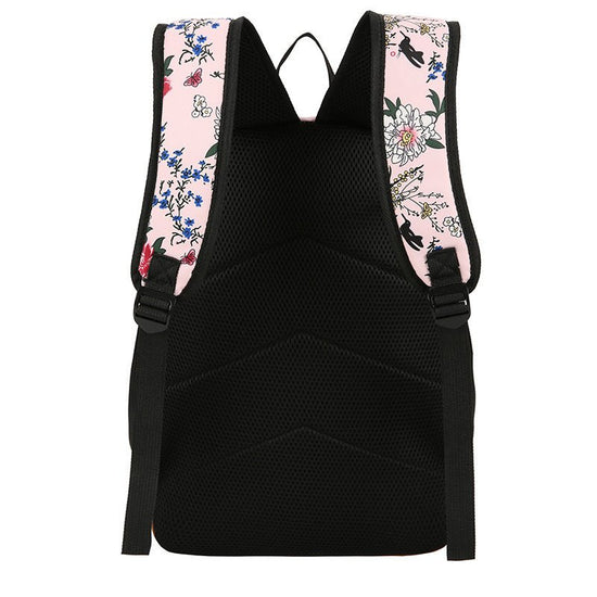 Casual Backpack Three-piece Large Capacity Student Schoolbag Japanese Style $40.50 Dana Fashion Color: All Black Color Women's Bags Product information: Lining texture: Polyester Applicable scenarios: Business travel Color: pink stitching, full pink color