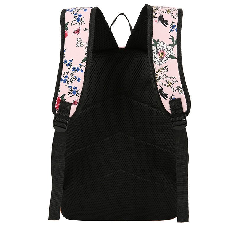 Casual Backpack Three-piece Large Capacity Student Schoolbag Japanese Style $40.50 Dana Fashion Color: All Black Color Women's Bags Product information: Lining texture: Polyester Applicable scenarios: Business travel Color: pink stitching, full pink color