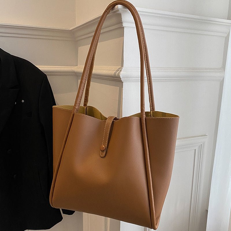 Casual Large Capacity Tote Bags For Women Fashion Solid Color Shopping Shoulder Bag With Wallet Ladies Handbag $36.50 Dana Fashion Color: Black Women's Bags Product information: Material:PU Style: fashionable and simple Features:Solid color Color: khaki,