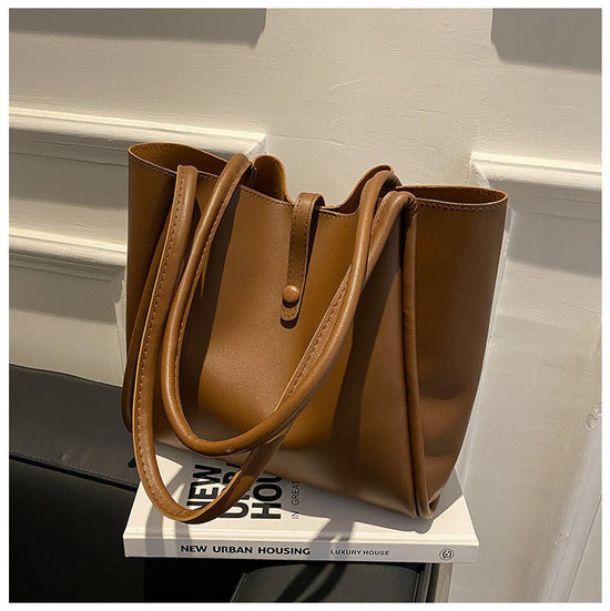 Casual Large Capacity Tote Bags For Women Fashion Solid Color Shopping Shoulder Bag With Wallet Ladies Handbag $36.50 Dana Fashion Color: Dark Brown Women's Bags Product information: Material:PU Style: fashionable and simple Features:Solid color Color: kh