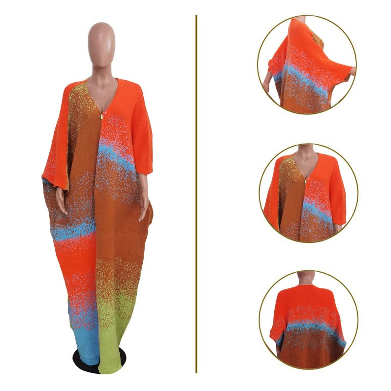Casual Loose Knitted Long Women's Coat $58.37 Dana Fashion Color: Orange Green Size: Free Size Women's clothing Product information: Color: Orange Green Main fabric composition: Polyester (polyester fiber) Size: free size (chest circumference 220CM, lengt