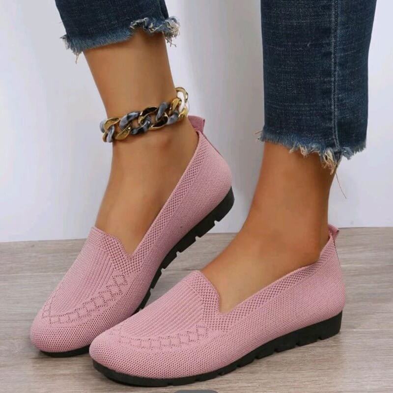 Casual Mesh Flats Shoes Fashion Solid Color Round Toe Loafers Cozy Lazy Shoes $22.50 Dana Fashion Color: Black Size: Size35 Women's shoes Product information: Fashion elements: shallow mouth Toe Shape: Round Toe Upper Material: Mesh Leather Characteristic