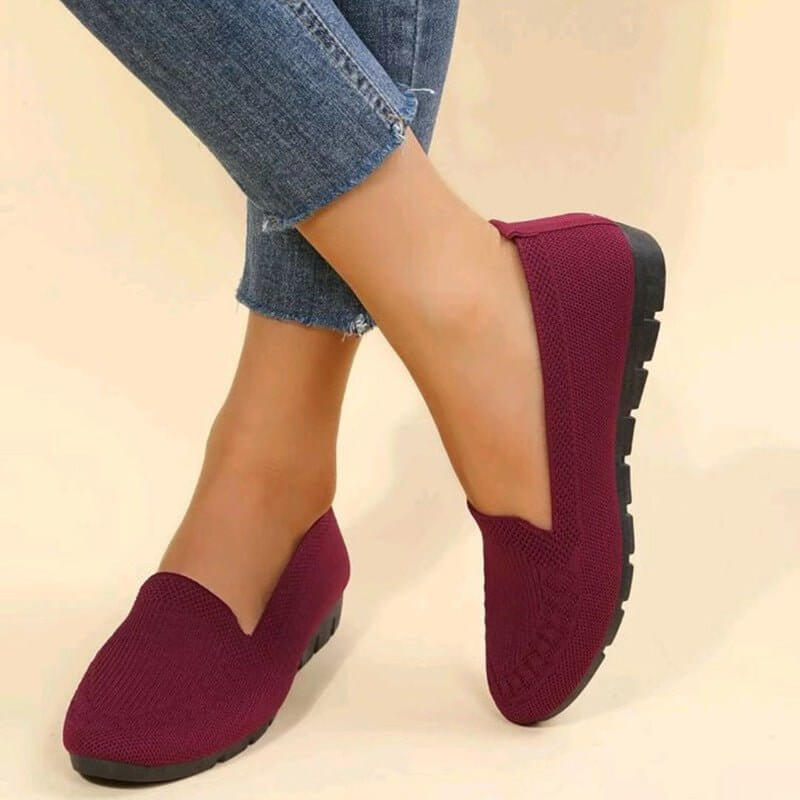 Casual Mesh Flats Shoes Fashion Solid Color Round Toe Loafers Cozy Lazy Shoes $22.50 Dana Fashion Color: Red Size: Size35 Women's shoes Product information: Fashion elements: shallow mouth Toe Shape: Round Toe Upper Material: Mesh Leather Characteristics: