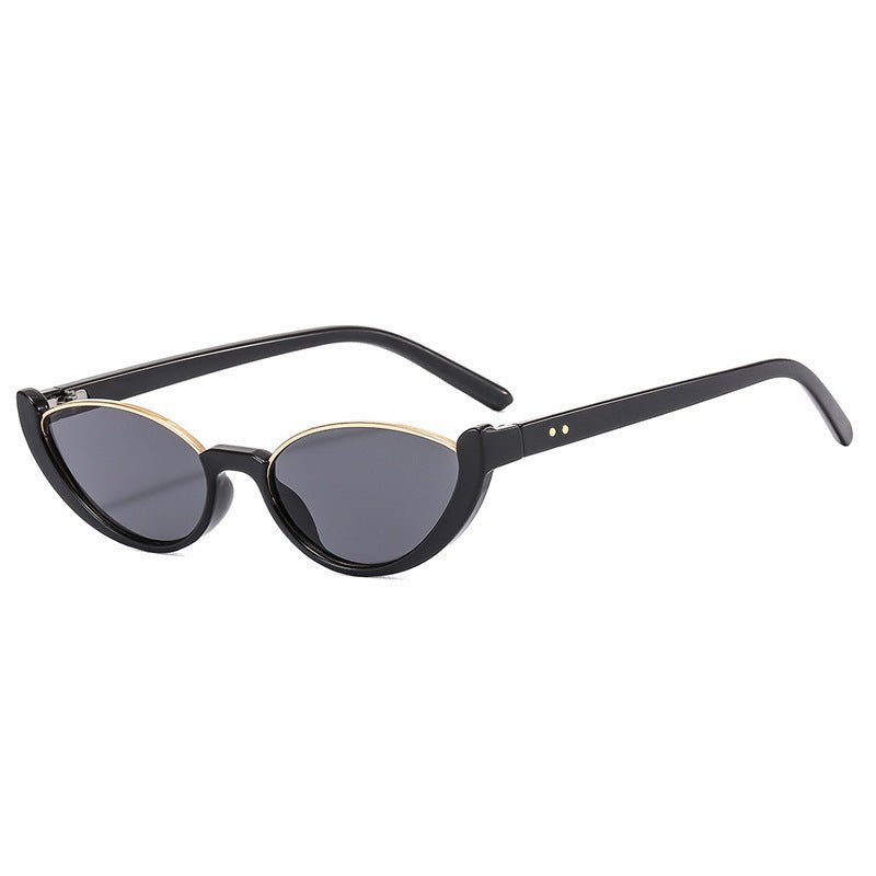 Cat Eye Sunglasses Women European And American Fashion Trending $15.52 Dana Fashion Color: Beige Frame Dried Women's Accessories Product information: Applicable scenarios: sun protection, fashion wear, stage performance, party gathering Color: Black Frame