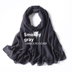 Pure Color Pearl Chiffon Scarf Headcloth Veil Chiffon Scarf - DanaFashionstore