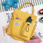 Harajuku Canvas Bags Students Handbag With Pockets Preppy Buckpack Shoulder Bag For Women Shoolbags - DanaFashionstore