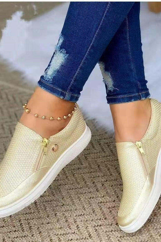 New Casual Sports Fashion Women's Zipper Sneakers - DanaFashionstore