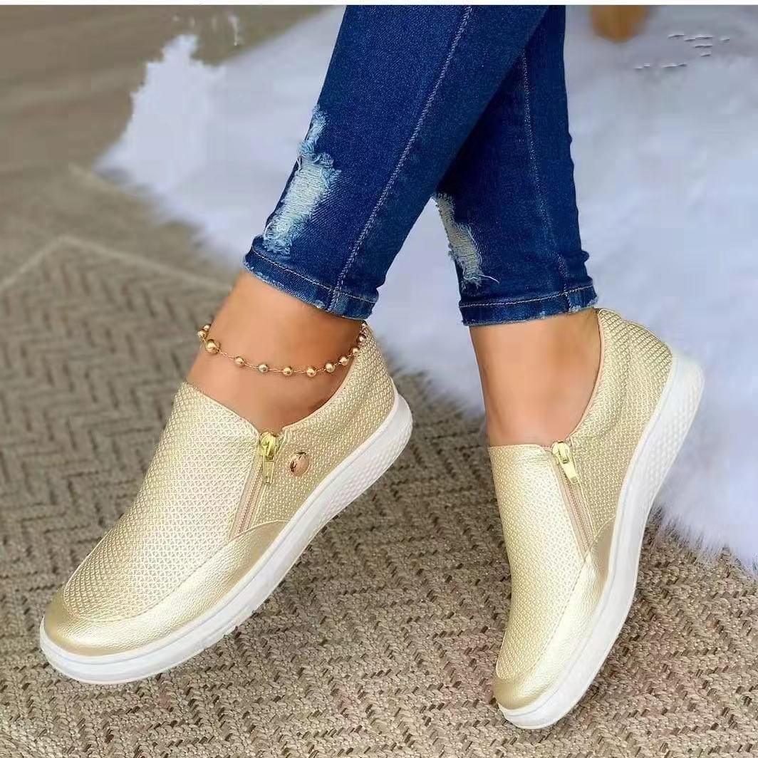 New Casual Sports Fashion Women's Zipper Sneakers - DanaFashionstore
