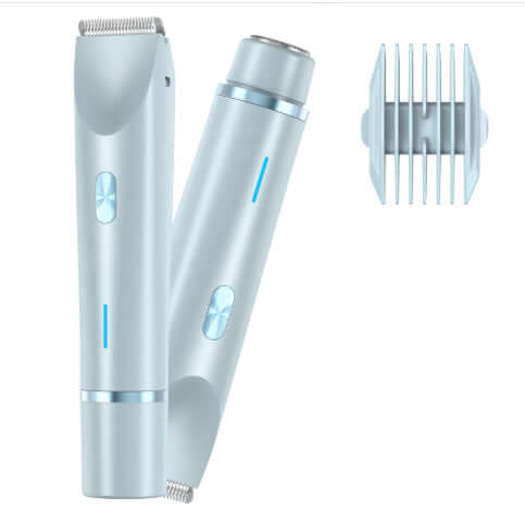 2 In 1 Hair Remover Women's Double Head Shaver Private Pubic Hair Trimmer Electric Razor Wet Dry Electric Body Hair $53.86 Dana Fashion Color: Blue Power supply mode: USB Beauty Tools Overview: 1. Comfortable and Safe Shaving: Engineered for a painless gr