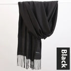 Pure Color Warm Keeping Scarf All-match Cashmere Shawl - DanaFashionstore