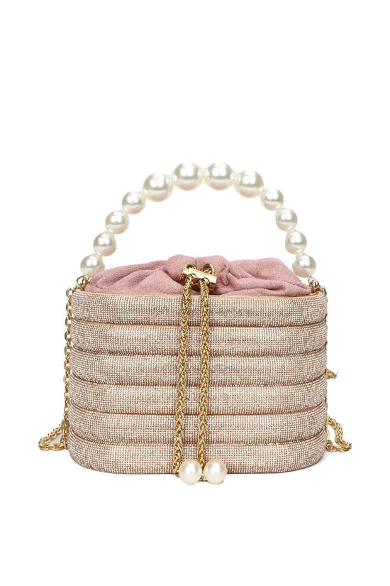 European And American Fashion One-shoulder Ins Women's Crossbody Classic Style Pearl Hand Dinner Bag - Dana Fashion