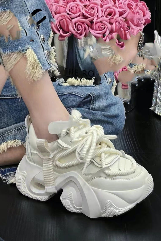 Fried Street Women's Super Hot All-match Small Thick Bottom Increased Lightweight Sneaker