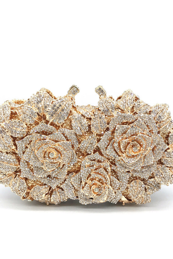 Hollow Rose Diamond Dinner Bag - Dana Fashion