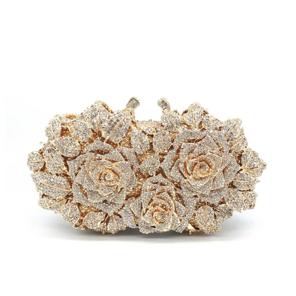 Hollow Rose Diamond Dinner Bag - DanaFashionstore