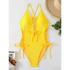 European And American Sexy Backless Siamese Bikini Swimsuit - DanaFashionstore