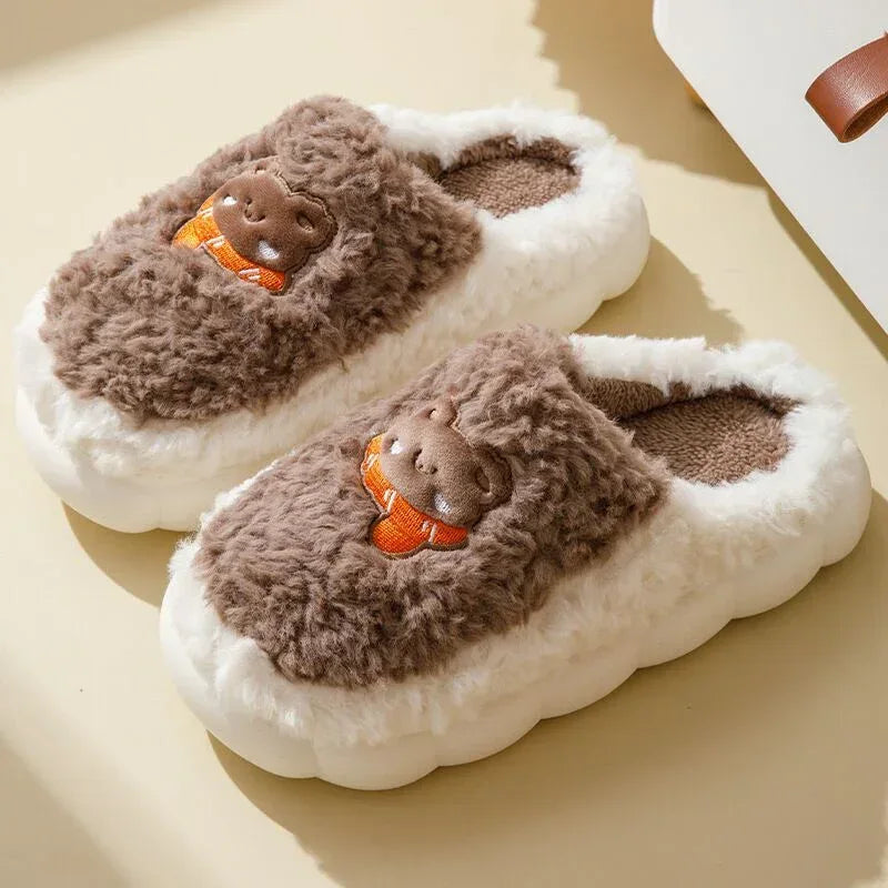 Thick Plush Cute Slippers Female Indoor - DanaFashionstore