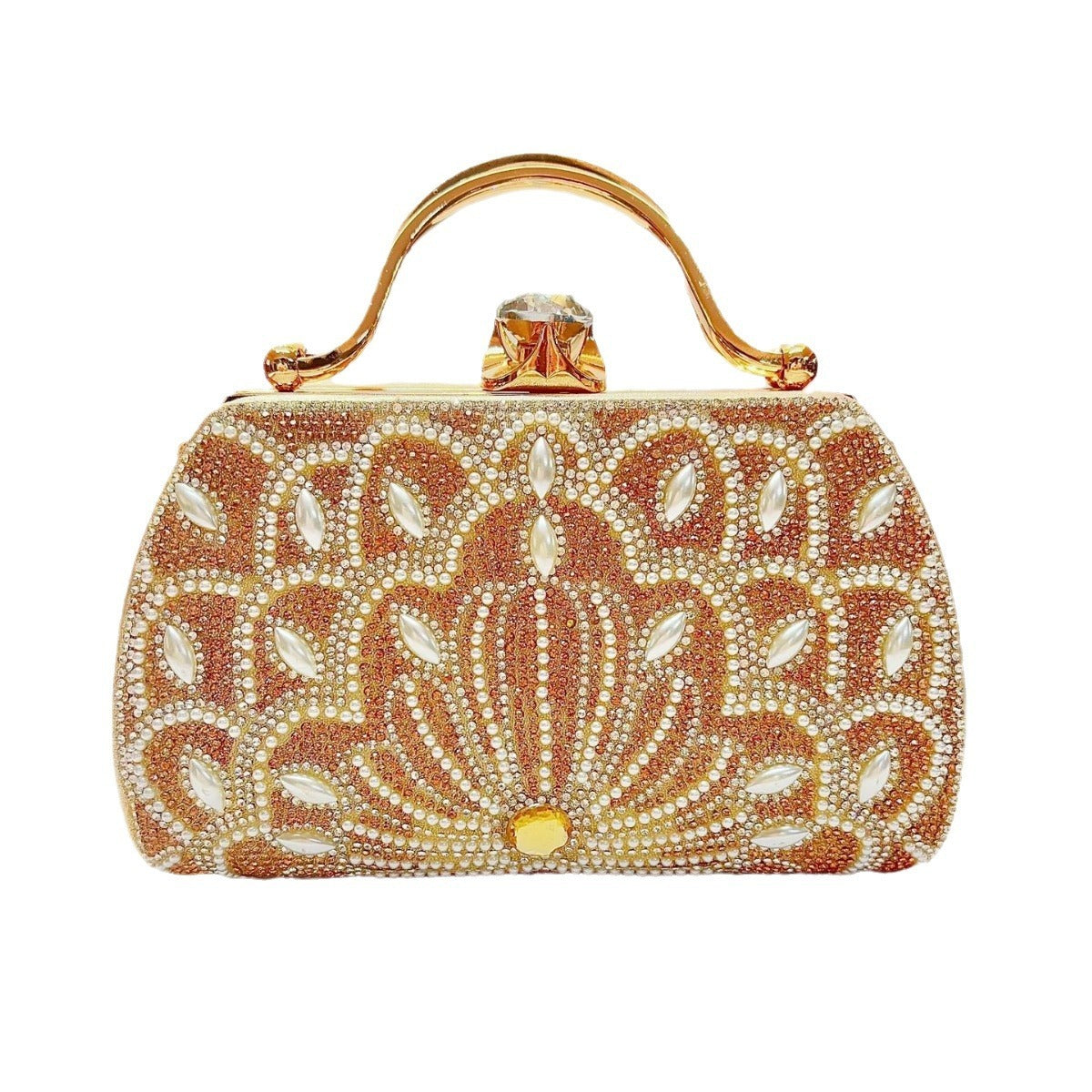 Women's Portable Solid Color Creative Rhinestone Handbag - Dana Fashion