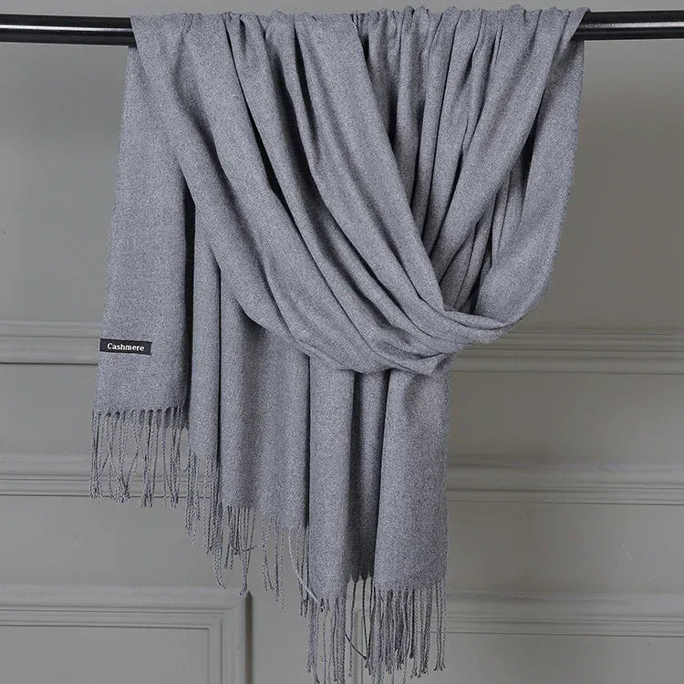 Women's Cashmere Warm Red Annual Meeting Scarf - DanaFashionstore