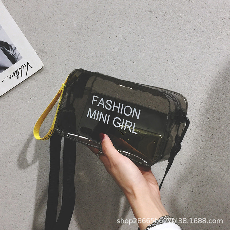 Transparent Square Fashion Trend Jelly Single Shoulder Diagonal Cross Bag - Dana Fashion