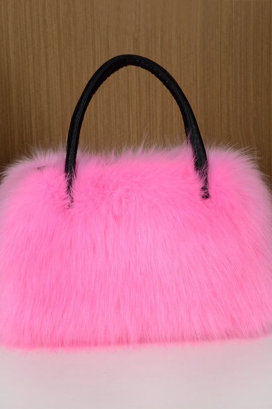 High-end Hand-carrying Square Plush Bag Fur Raccoon Fur Handbag Large Capacity - Dana Fashion