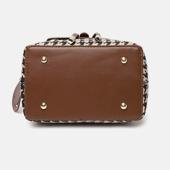Houndstooth Backpack Women High Capacity Travel Bags Girls - Dana Fashion