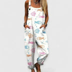 Digital 3D Print Button Suspenders 2026 - Casual Trousers Jumpsuit - DanaFashionstore