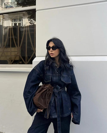 Dark Blue Denim Coat