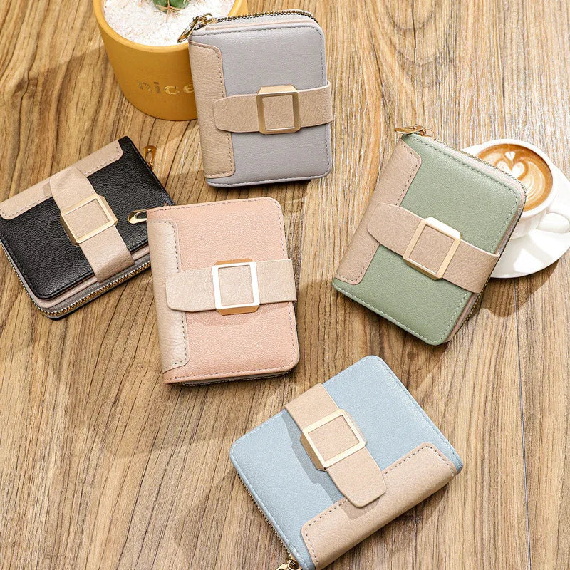 Women's Short Zipper Vertical Buckle Small Wallet - DanaFashionstore