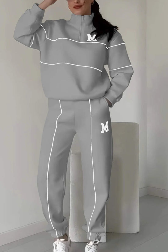 Womens 2 Piece Outfits Lounge Hoodless Pullover Sweatshirt Sweatsuit Sets Sweatshirt Baggy Fashion Sweatpants With Pockets