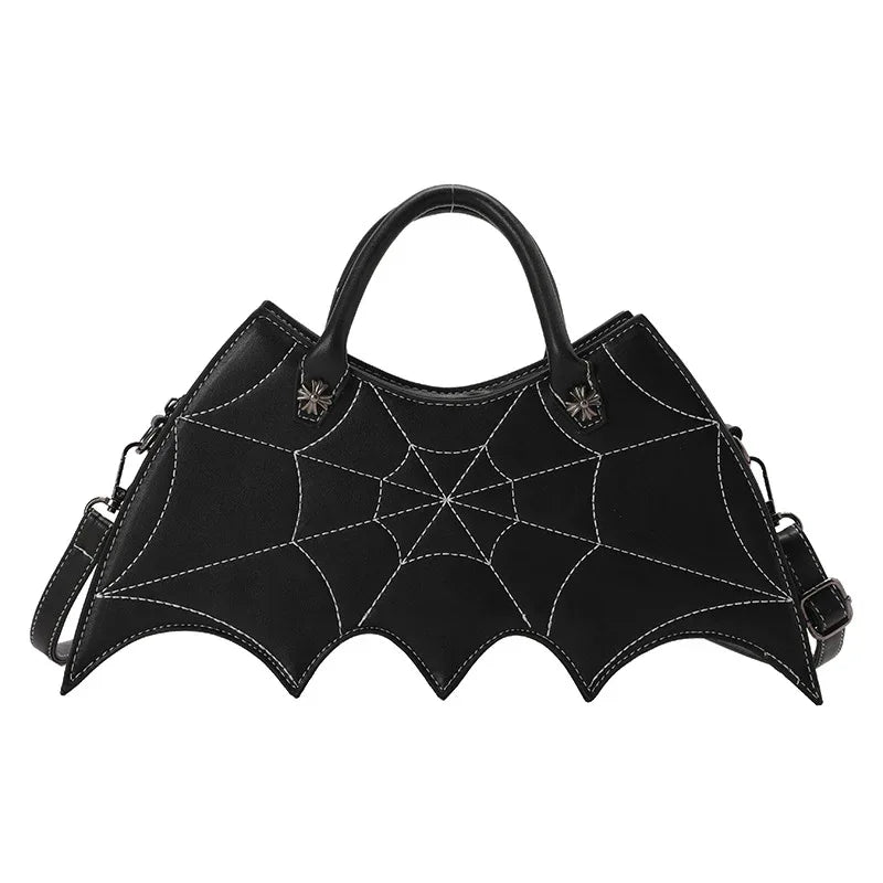 Halloween Spider Web Shape Shoulder Bags Personality Batgirl Tide Pu Handbags Fashoin Messenger Crossbody Bag - DanaFashionstore