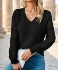 A Solid-colored Long-sleeved Top For Ladies - DanaFashionstore