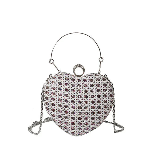 Women's Chain Bag High-grade Messenger Bag Heart Shape - DanaFashionstore