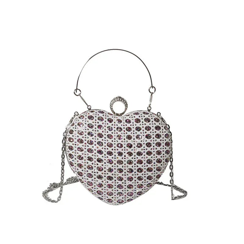 Women's Chain Bag High-grade Messenger Bag Heart Shape - DanaFashionstore
