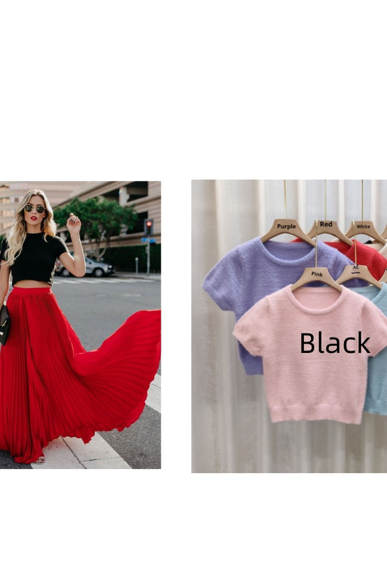 Women fashion casual skirt girls high Waist long skirts