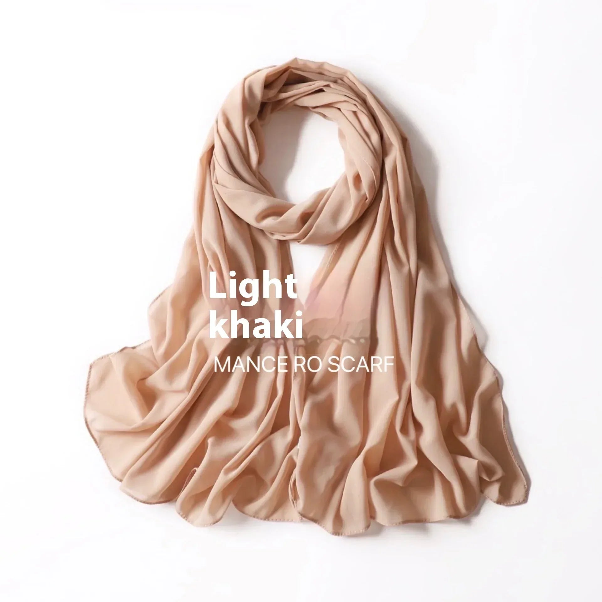 Pure Color Pearl Chiffon Scarf Headcloth Veil Chiffon Scarf - DanaFashionstore