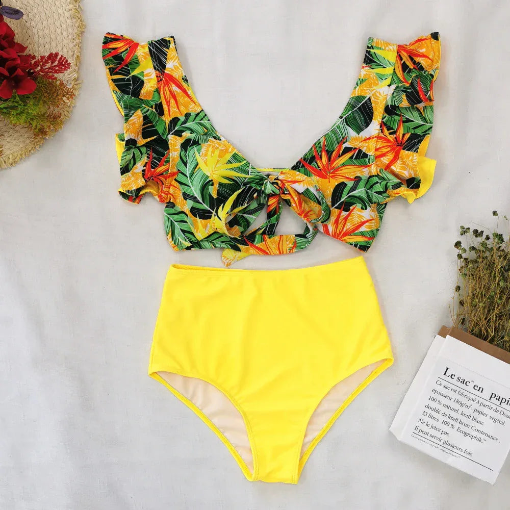 Women's Flounced Bikini Split Swimsuit - DanaFashionstore