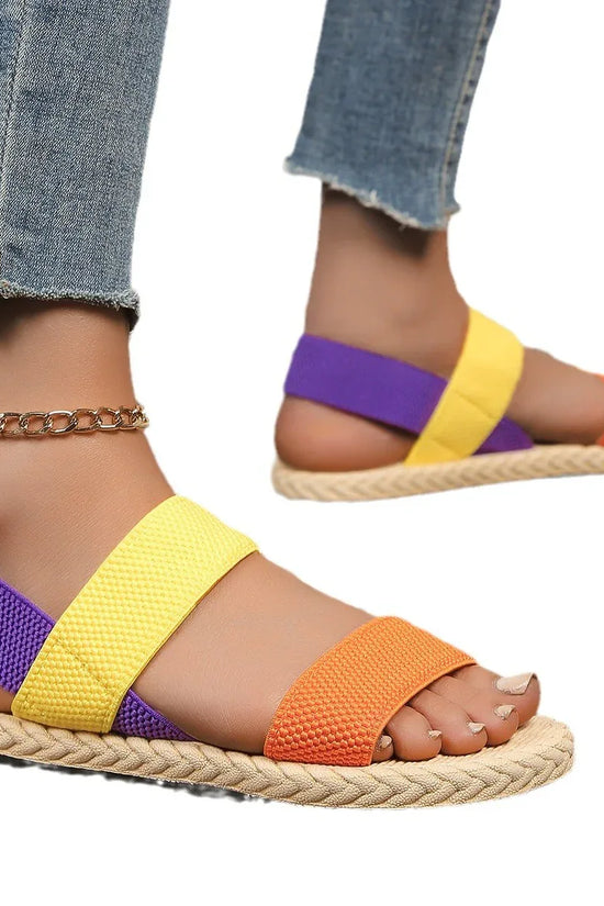 Women's Non-slip Wear-resistant Comfortable Soft Bottom Color Flat Sandals - DanaFashionstore