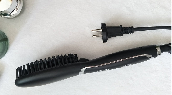 Ceramic Hair Straightening Brush $34.89 Dana Fashion Color: Black Model: EU Beauty Tools Straighten and De-tangle: LED hair brush with a 3-in-1 design Removes tangles and reduces frizz Straighten hair as you run the heated brush through your locks Also wo