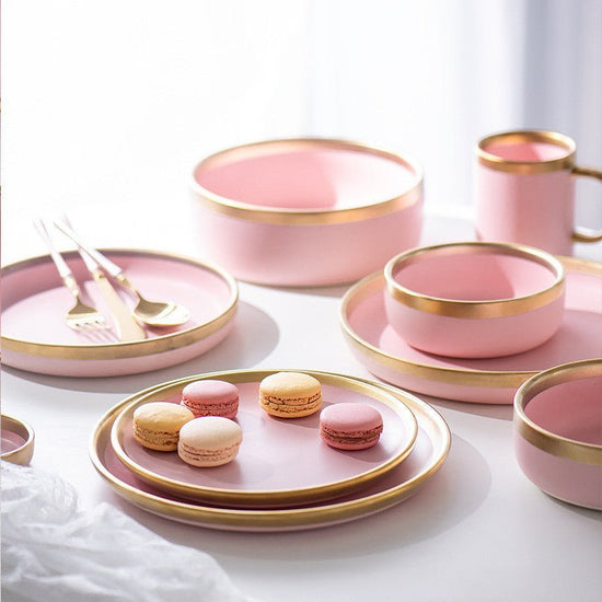 Ceramic pink household simple tableware $27.06 Dana Fashion Style: 5 inch small bowl Dana's Kitchen Material: Porcelain Applicable people: adults Shape: round Microwave: available Applicable scene: drinking tea Surface technology: glaze
