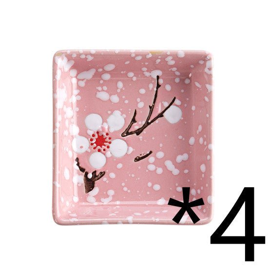 Ceramic Plate Seasoning Sauce Dish Snack Desser Plates Sushi Dishes Flavor Tray Kitchen Kid Bowl Tableware Saucer MOQ2 $25.00 Dana Fashion style: 4PCS B Dana's Kitchen Product Information: Product name: ceramic dipping dish Style: A (blue square) B (pink