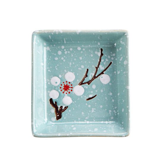 Ceramic Plate Seasoning Sauce Dish Snack Desser Plates Sushi Dishes Flavor Tray Kitchen Kid Bowl Tableware Saucer MOQ2 $25.00 Dana Fashion style: A Dana's Kitchen Product Information: Product name: ceramic dipping dish Style: A (blue square) B (pink squar