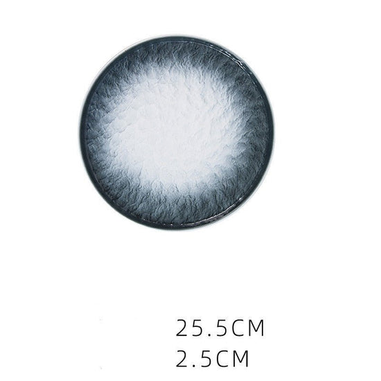 Ceramic Plate, Western Food Plate, Steak Plate $24.07 Dana Fashion Color: Blue Size: 10inches Dana's Kitchen Product information: Material: Ceramic Shape: round Microwave: available Applicable scenes: home, hotel, food Surface technology: underglaze Color