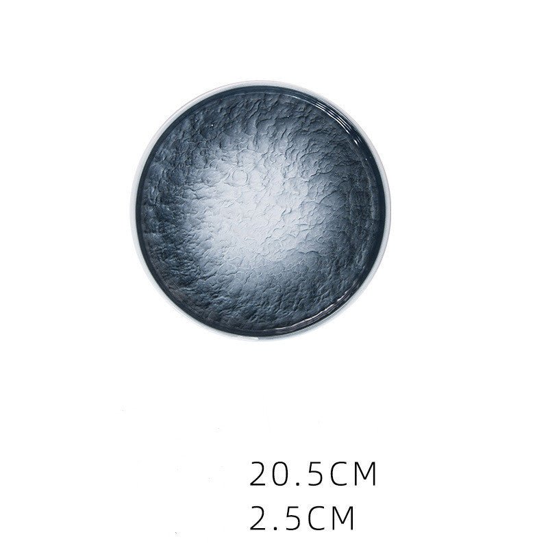 Ceramic Plate, Western Food Plate, Steak Plate $17.32 Dana Fashion Color: Blue Size: 8inches Dana's Kitchen Product information: Material: Ceramic Shape: round Microwave: available Applicable scenes: home, hotel, food Surface technology: underglaze Color: