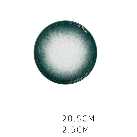 Ceramic Plate, Western Food Plate, Steak Plate $18.52 Dana Fashion Color: Green Size: 8inches Dana's Kitchen Product information: Material: Ceramic Shape: round Microwave: available Applicable scenes: home, hotel, food Surface technology: underglaze Color