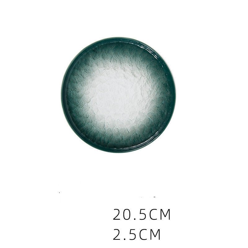 Ceramic Plate, Western Food Plate, Steak Plate $18.52 Dana Fashion Color: Green Size: 8inches Dana's Kitchen Product information: Material: Ceramic Shape: round Microwave: available Applicable scenes: home, hotel, food Surface technology: underglaze Color