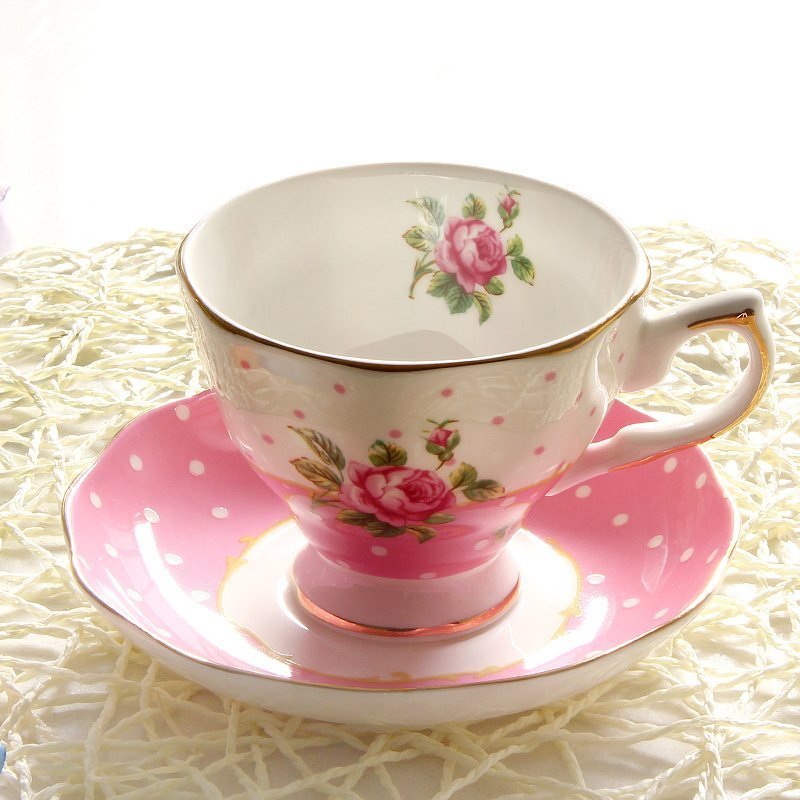 Ceramic plates and cups $51.26 Dana Fashion Color: 10 Set Dana's Kitchen Material: porcelain Style: European style Popular elements: pastoral style Coffee cup accessories: with saucer