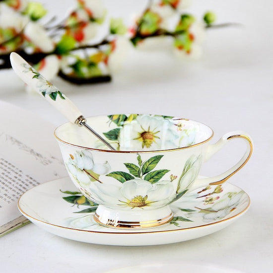 Ceramic plates and cups $51.26 Dana Fashion Color: 8 Set Dana's Kitchen Material: porcelain Style: European style Popular elements: pastoral style Coffee cup accessories: with saucer