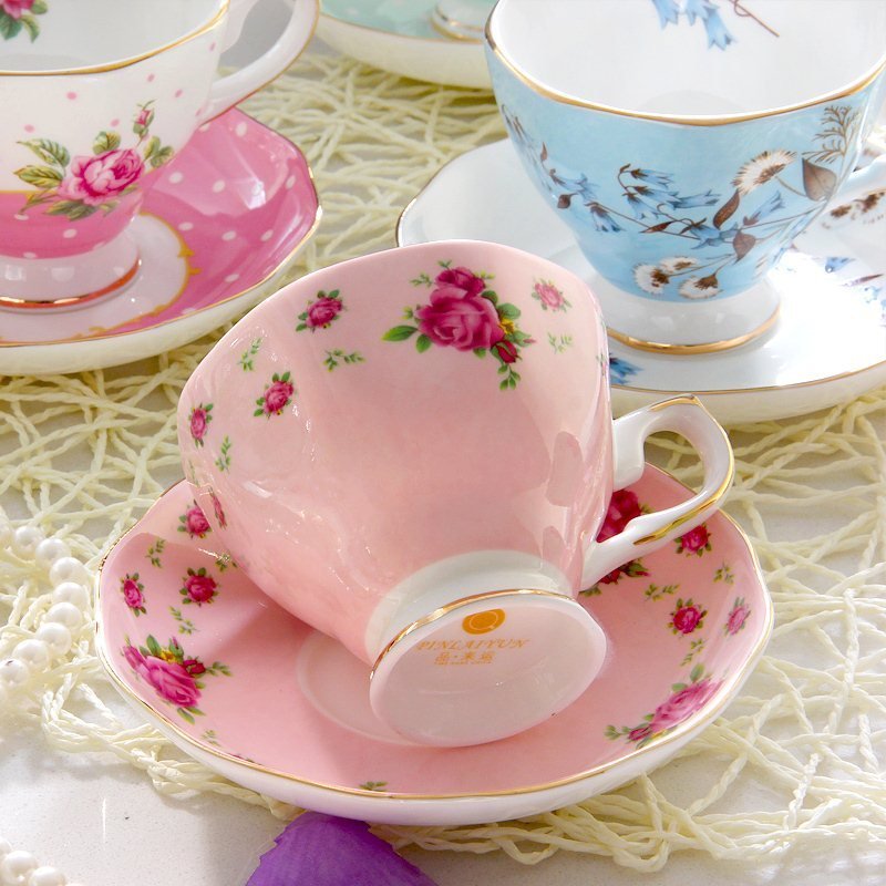 Ceramic plates and cups $51.26 Dana Fashion Color: 13 Set Dana's Kitchen Material: porcelain Style: European style Popular elements: pastoral style Coffee cup accessories: with saucer