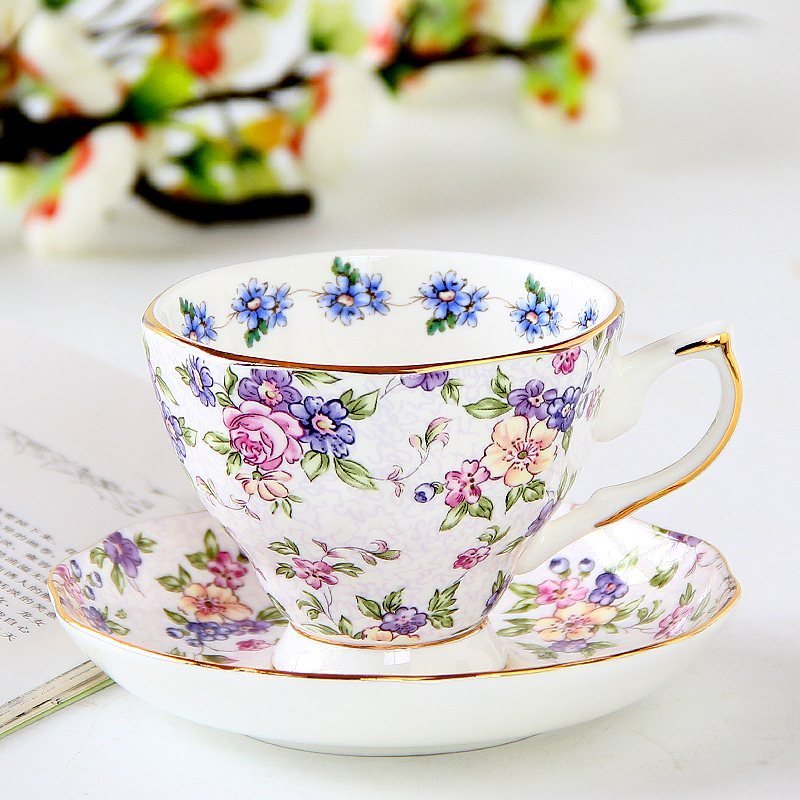 Ceramic plates and cups $51.26 Dana Fashion Color: 15 Set Dana's Kitchen Material: porcelain Style: European style Popular elements: pastoral style Coffee cup accessories: with saucer
